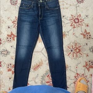 7 For All Mankind Dark Wash Skinny Jeans